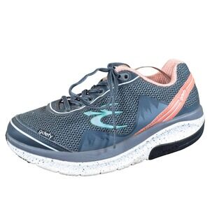 Gravity Defyer GDefy Womens Walking Running Shoe Size 7.5 Gray Teal Mesh Comfort